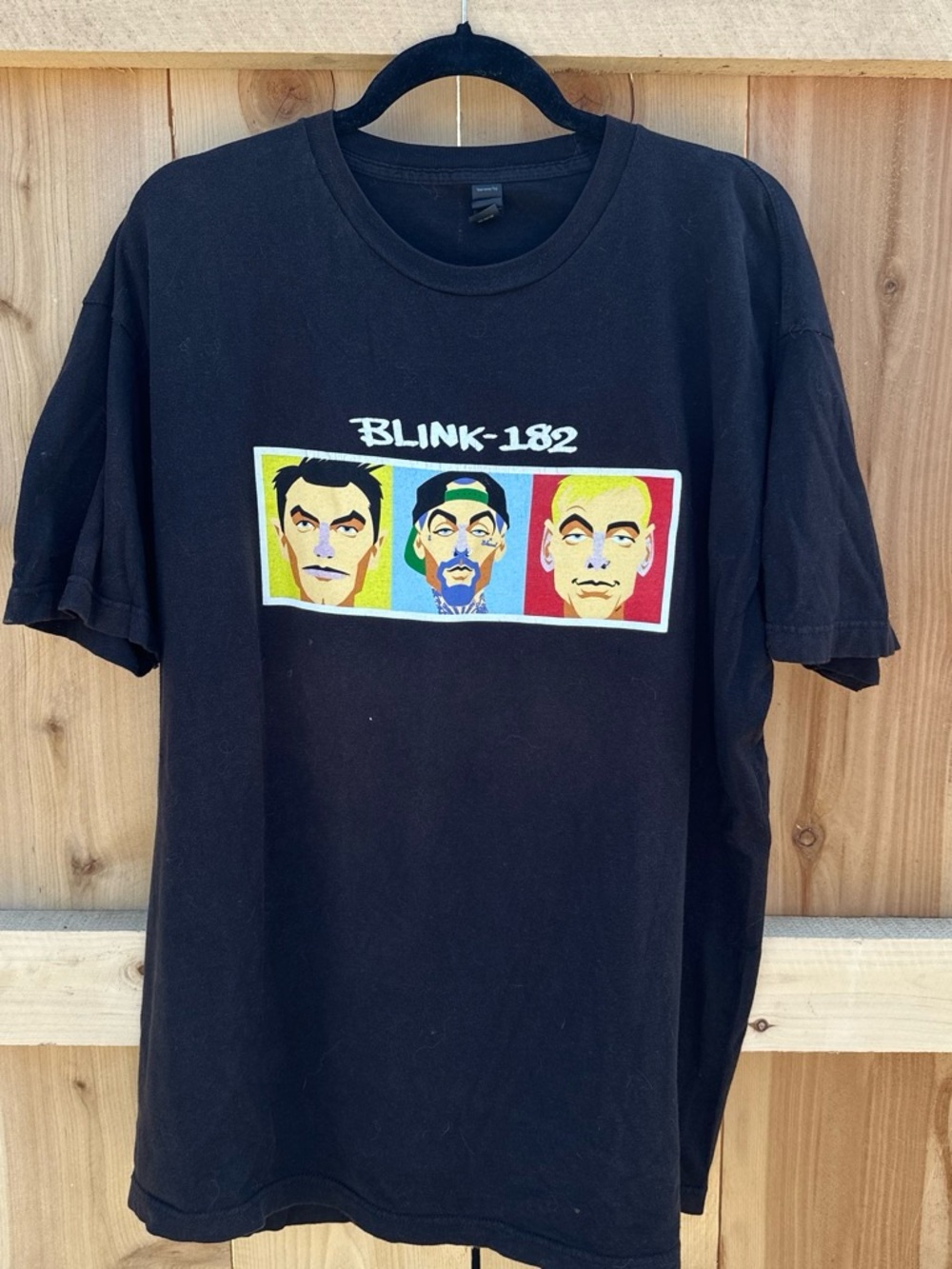 Tultex Black Blink-182 Graphic Tee with Multicolor Portraits